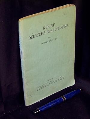 Bild des Verkufers fr Kleine Deutsche Sprachlehre - zum Verkauf von Erlbachbuch Antiquariat