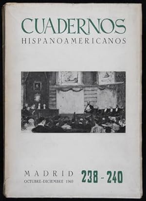 Seller image for Cuadernos Hispanoamericanos. - Octubre-Diciembre 1969. N 238-240 : Estudios sobre la personalidad y obra de Menndez Pidal for sale by Lirolay