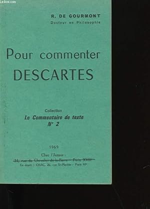 Bild des Verkufers fr POUR COMMENTER DESCARTES. zum Verkauf von Le-Livre