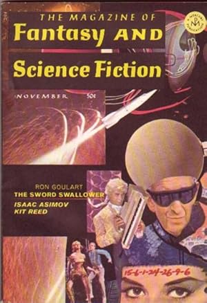 Imagen del vendedor de The Magazine of Fantasy and Science Fiction, November 1967, The Sword Swallower, The Little Victims, Ballet Negre, The Vine, Nothing Much to Relate, When the Birds Die, A Message from Charity, Knock Plastic! a la venta por Nessa Books