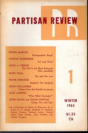 Bild des Verkufers fr Partisan Review: Vol. XXXII, No.1: Winter, 1965 zum Verkauf von Dorley House Books, Inc.