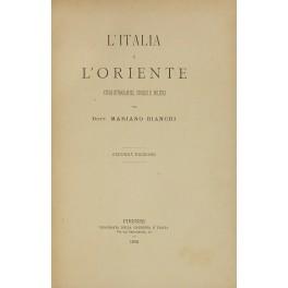 Bild des Verkufers fr L'Italia e l'Oriente. Studi etnografici storici e politici UNITO A Il conflitto italo-abissino. Osservazioni sulla politica coloniale italiana. zum Verkauf von Libreria Antiquaria Giulio Cesare di Daniele Corradi