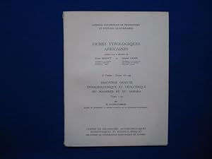 Fiches Typologiques Africaines. 6e Chahier: Fiches 167-169. Industrie Osseuse Epipaléolithique et...