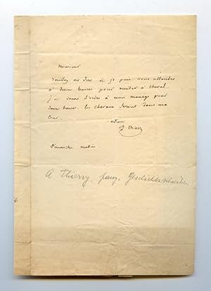 Eigenh. Brief mit U. ("A. Thierry").