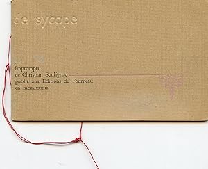Image du vendeur pour DE SYCOPE. Impromptu orn d'une linogravure en frontispice de l'auteur. mis en vente par Librairie CLERC