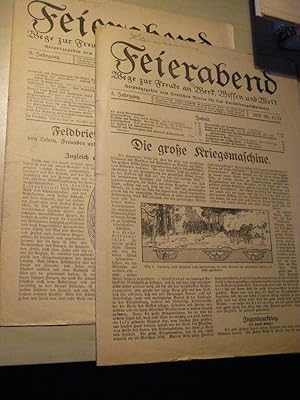 Feierabend. Wege zur Freude an Werk, Wissen und Welt. 5. Jahrgang 1915, Nr. 9/10 u. 11/12 (2 Hefte)
