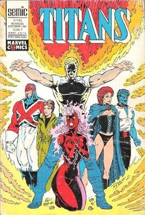 Seller image for TITANS n 153 . Octobre 1991 . Stan Lee Prsente : 1 - Les nouveaux Mutants . 2 - Excalibur . 3 - Les Vengeurs de La Cte Ouest for sale by Au vert paradis du livre