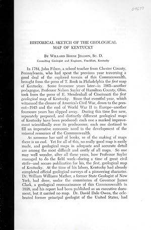 Image du vendeur pour HISTORICAL SKETCH OF THE GEOLOGICAL MAP OF KENTUCKY. mis en vente par Legacy Books