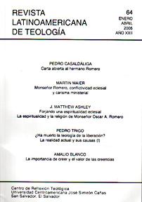 Bild des Verkufers fr Revista Latinoamerica de Teologia, Volume 22: Number 64 (January-April 2005) zum Verkauf von Sutton Books