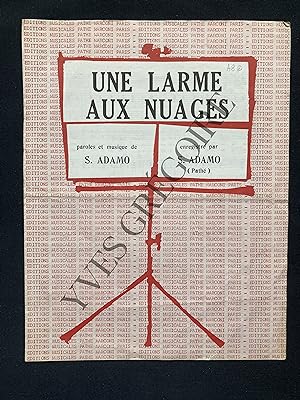 Seller image for UNE LARME AUX NUAGES--PARTITION MUSICALE for sale by Yves Grgoire