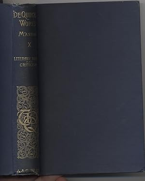 Seller image for Collected Writings of Thomas De Quincey, Vol. X for sale by Black Sheep Books