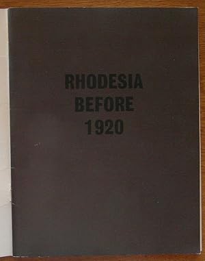 Rhodesia before 1920