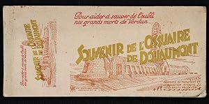 Carnet de cartes postales en sépia « Souvenir de l'Ossuaire de Douaumont » pour aider a sauver de...