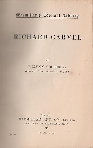 Seller image for Richard Carvel for sale by Mr Pickwick's Fine Old Books