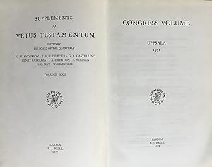 Seller image for Congress Volume Uppsala 1971 Supplements to Vetus Testamentum, Volume XXII. for sale by FOLIOS LIMITED
