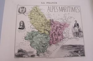 Immagine del venditore per GRAVURE ANCIENNE DE DEPARTEMENT d'aprs les cartes du dpt de la guerre, des ponts et chausses et de la marine : ALPES MARITIMES venduto da KEMOLA