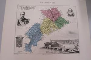 Immagine del venditore per GRAVURE ANCIENNE DE DEPARTEMENT d'aprs les cartes du dpt de la guerre, des ponts et chausses et de la marine : HAUTE-GARONNE venduto da KEMOLA