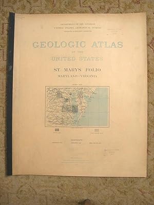 Seller image for GEOLOGIC ATLAS OF THE UNITED STATES; ST. MARYS FOLIO, MARYLAND-VIRGINIA; FOLIO 136 for sale by Robert Gavora, Fine & Rare Books, ABAA