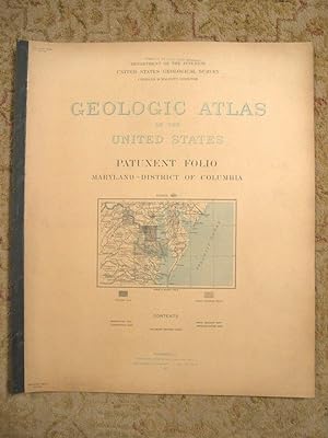 Seller image for GEOLOGIC ATLAS OF THE UNITED STATES; PATUXENT FOLIO, MARYLAND-DISTRICT OF COLUMBIA; FOLIO 152 for sale by Robert Gavora, Fine & Rare Books, ABAA
