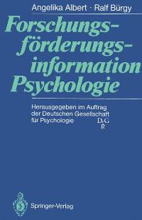 Bild des Verkufers fr Forschungsfrderungsinformation Psychologie zum Verkauf von getbooks GmbH