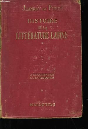 Image du vendeur pour HISTOIRE DE LA LITTERATURE LATINE. mis en vente par Le-Livre