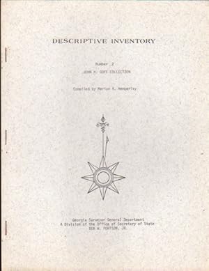 Seller image for Descriptive Inventory Number Two: The John R. Goff Collection for sale by Kenneth Mallory Bookseller ABAA