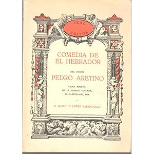 Seller image for Comedia de El Herrador for sale by Librera Salamb
