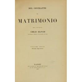 Bild des Verkufers fr Del contratto di matrimonio zum Verkauf von Libreria Antiquaria Giulio Cesare di Daniele Corradi