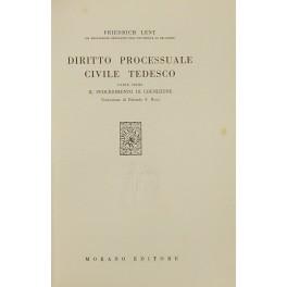 Bild des Verkufers fr Diritto processuale civile tedesco. Parte I (unico pubblicato) - Il procedimento di cognizione. Traduzione di Edoardo F. Ricci zum Verkauf von Libreria Antiquaria Giulio Cesare di Daniele Corradi