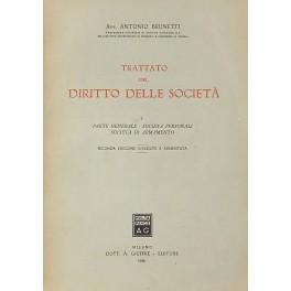 Bild des Verk�ufers f�r Trattato del diritto delle societ??. Vol. I - Parte Generale. Societ?? personali. Societ?? di armamento. Vol. II - Societ?? per azioni. Vol. III - Societ?? a responsabilit?? limitata. Societ?? cooperative. Mutue assicuratrici zum Verkauf von Libreria Antiquaria Giulio Cesare di Daniele Corradi