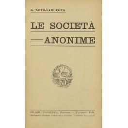 Imagen del vendedor de Le societ anonime a la venta por Libreria Antiquaria Giulio Cesare di Daniele Corradi