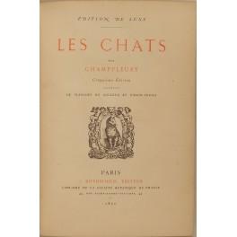 Image du vendeur pour Les chats. Cinquieme edition augmentee de planches en couleur et d'eaux-fortes mis en vente par Libreria Antiquaria Giulio Cesare di Daniele Corradi