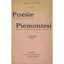 Bild des Verkufers fr Poesie piemontesi zum Verkauf von Libreria Antiquaria Giulio Cesare di Daniele Corradi