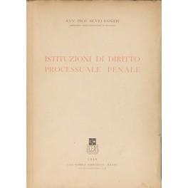 Bild des Verkufers fr Istituzioni di diritto processuale penale zum Verkauf von Libreria Antiquaria Giulio Cesare di Daniele Corradi