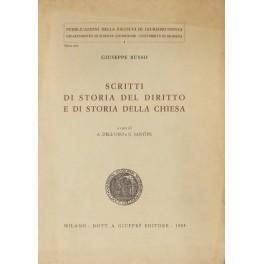 Bild des Verkufers fr Scritti di storia del diritto e di storia della chiesa. A cura di A. Dell'Oro e G. Santini zum Verkauf von Libreria Antiquaria Giulio Cesare di Daniele Corradi