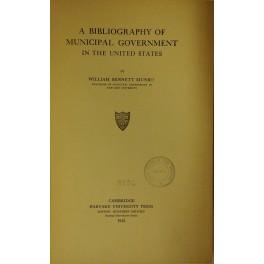 Bild des Verkufers fr A bibliography of municipal government in the United States zum Verkauf von Libreria Antiquaria Giulio Cesare di Daniele Corradi