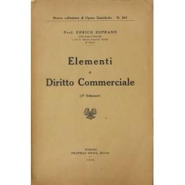 Bild des Verkufers fr Elementi di diritto commerciale zum Verkauf von Libreria Antiquaria Giulio Cesare di Daniele Corradi