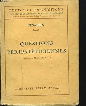 Bild des Verkufers fr QUESTIONS PERIPATETICIENNES. zum Verkauf von Le-Livre