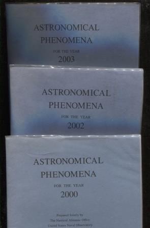 Bild des Verkufers fr Astronomical Phenomena for the Year: 2000, 2002, 2003 zum Verkauf von E Ridge Fine Books