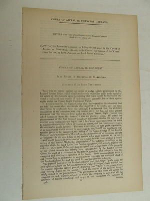 Image du vendeur pour Judgement delivered in the Case of the Tenants of the Waterford Estate (HOC Paper 418, 1871) mis en vente par Kennys Bookshop and Art Galleries Ltd.