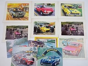Collection of 13 Motor Racing Prints By David Atkinson