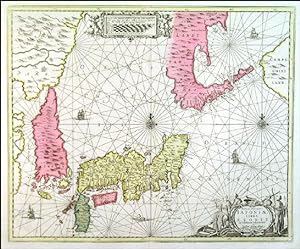NOVA ET ACCURATA JAPONIAE TERRAE ESONIS, AC INSULARUM ADJACENTIUM . Map of Japan, Korea (shown as...