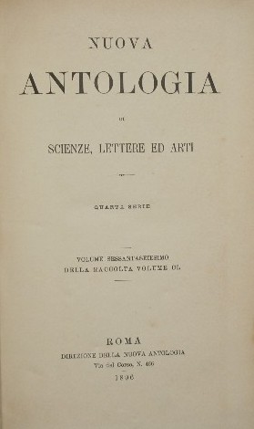 Nuova antologia. Vol. LXVI