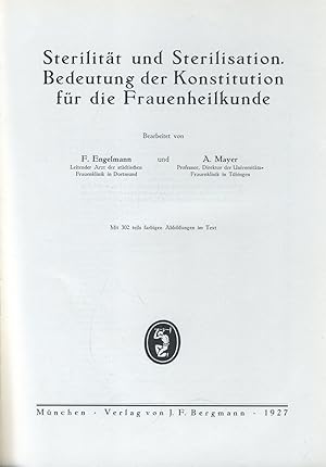 Imagen del vendedor de Sterilitt und Sterilisation. Bedeutung der Konstitution fr die Frauenheilkunde (Handbuch der Gynkologie: Dritter Band). a la venta por Paderbuch e.Kfm. Inh. Ralf R. Eichmann