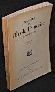 Bild des Verkufers fr Bulletin de l'Ecole Franaise d'Extrme-Orient, tome LII, fasc.1 zum Verkauf von Abraxas-libris