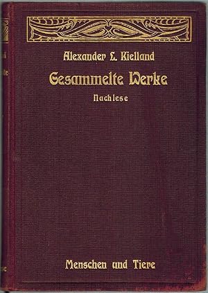 Bild des Verkufers fr Menschen und Tiere und andere Studien und Skizzen, bersetzt von Friedrich Leskien und Marie Leskien-Lie. Buchschmuck und Einbandzeichnung von M. Andresen. [= Gesammelte Werke. Nachlese]. zum Verkauf von Antiquariat Fluck