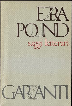 Bild des Verkufers fr EZRA POUND saggi letterari zum Verkauf von ART...on paper - 20th Century Art Books