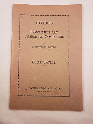 Bild des Verkufers fr Studies of Contemporary American Composers Deems Taylor zum Verkauf von WellRead Books A.B.A.A.