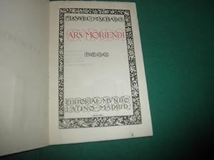 Ars moriendi. Poesias. 1ª edicion