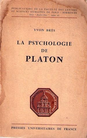 Image du vendeur pour LA PSYCHOLOGIE DE PLATON mis en vente par Buenos Aires Libros